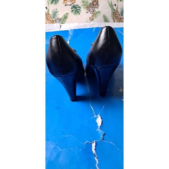 Life Stride Velocity High Heel Shoes Black Cap Toe Flex Memory Foam 8M VGC - Picture 3 of 6